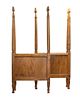 PR OF 19TH C. TURNED POST MAPLE CANOPY BEDS