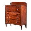 FOUR DRAWER COUNTRY SHERATON CHEST