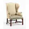 Chinese Chippendale Style Wing Chair
