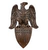 SOLID CAST BRONZE US EAGLE WITH SHIELD