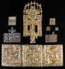 (5) EARLY GREEK ORTHODOX ICONS AND (3) RUSSIAN BRONZE ICONS