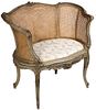 FRENCH CANED BACK VANITY CHAIR