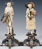 PR OF BELLE EPOCH FIGURINES IN SILVER, IVORY AND ROCK CRYSTAL