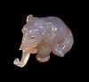 RUSSIAN CARVED HARDSTONE ELEPHANT