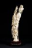 19TH C. CARVED CHINESE IVORY FIGURE OF QUANYIN