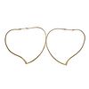 Tiffany &amp; Co Peretti Gold Open Heart Hoop Earrings