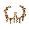 Dior 18K Gold Diamond Waterfall Hoop Earrings