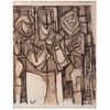 JOSÉ LUIS CUEVAS, Estudio para mural para La Esmeralda, Firmado dos veces y fechado 1947, Plumón y tinta sobre papel, 27 x 21 cm | JOSÉ LUIS CUEVAS, E