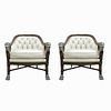Pair of Maitland Smith Lion Arm Chairs