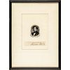 FRANKLIN PIERCE Clipped Autograph Signature with Engraving