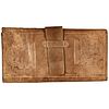 GEORGIA Embossed State Arms Identified Confederate Civil War Use Leather Wallet