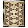 Diné [Navajo], Hubbell Textile with Crosses, ca. 1920
