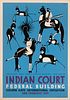 Louis Siegriest, Indian Court Federal Building / Antelope Hunt, 1939