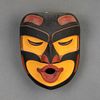 Kwaguilth, Richard Hunt, Wild Woman Carved Mask, 1988