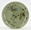Chinese Celadon Famille Rose Plate, Daoguang P.