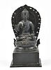 Chinese Bronze Buddha Figure on Stand