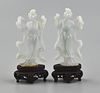 Two Chinese Jadeite Ladies Figures