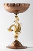 Davide Fuin Venetian Murano Glass Dragon Compote