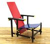 Gerrit Rietveld Bauhaus Red Blue Chair by Cassina