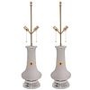 Mid-Century Modern Baluster Table Lamps, Pair