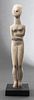 Cycladic Manner Plaster Sculpture of Female Figure
