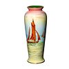 Royal Doulton Art Pottery Vase, Sailboats HB6295