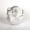 Vintage Maud Frizon Paris Silver Leather Pouch Clutch Bag