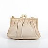 Vintage Bottega Veneta Cream Leather Cross Body Bag