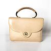 2pc Vintage Loewe Beige Leather Handbag and Small Coin Purse