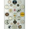A WHOLE CARD OF DIV 3 ASSORTED LUCITE BUTTONS
