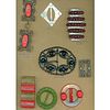 A CARD OF ASSORTED BUCKLES INCLUDING STEEL