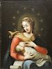 18th (?) C. Oil on Canvas. Madonna and Child.