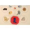 A SMALL CARD OF ASSORTED MATERIAL ASSORTED SHOE BUTTONS