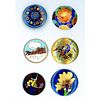 A SMALL CARD OF DIV 1 AND 3 ASSORTED ENAMEL BUTTONS