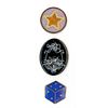 A SMALL CARD OF DIV 3 ASSORTED ENAMEL BUTTONS