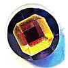 A SCARCE DIVISION ONE COLORED GLASS TINGUE BUTTON