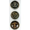 A SMALL CARD OF DIVISION ONE BRASS PICTORIAL BUTTONS