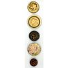 A SMALL CARD OF ASSORTED DIV 1 CELLULOID BUTTONS