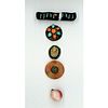 A SMALL CARD OF DIVISION 1 GEMSTONE BUTTONS