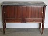 Louis Philippe Style Marble Top & Tambour Front