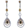 RARE Natural Colored Diamond Drop Earrings