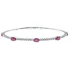 Contemporary Ruby & Diamond Tennis Bracelet with Titanium Core