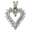 Sweet Diamond & 14K Gold Heart Pendant