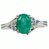 1.08ct Oval Emerald & Diamond Ring