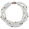 Cultured Pearl & 14K Gold Multi Strand Bracelet