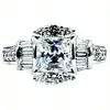 Vintage Cubic Zirconia & Diamond Engagement Ring
