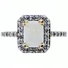 Classic Opal & Diamond Halo Dress Ring