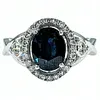 Deep Blue Sapphire & Diamond Cocktail Ring