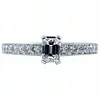 Flashing Emerald Cut Diamond Engagement Ring