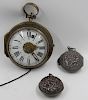 Grouping of 3 Antique Clocks.